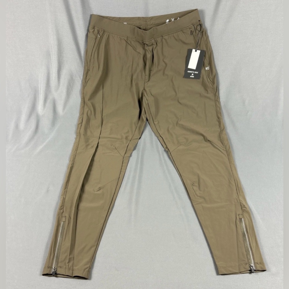 Kenneth Cole Pants Joggers Active Running XL Dark Taupe Nylon